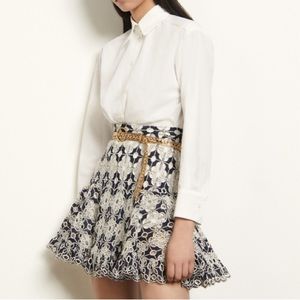 Sandro short broderie anglaise skirt